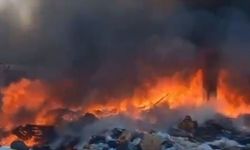 Karşıyaka Belediyesi katı atık tesisinde yangın