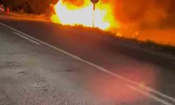 Patnos’ta kaza yapan araç alev aldı: 2 yaralı