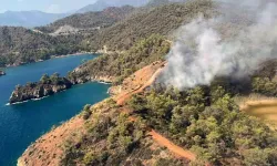 Fethiye’de Orman Yangını: Katrancı Koyu’nda Müdahale Sürüyor