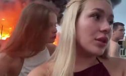 Yangını arka plan yaptılar! TikTok videosuna tepki yağdı