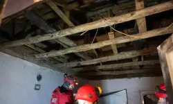 Denizli'de tavan çöktü, ev mühürlendi
