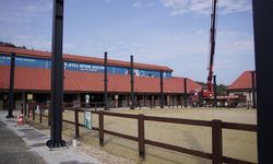 Aliağa Park'ta kapalı manej çalışmaları sürüyor