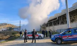 Germencik'te jeotermal boru hattı patladı