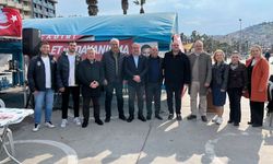 CHP Bozdoğan İlçe Örgütü, Kuşadası'nda kurulan 'adalet ve dayanışma çadırı'nı ziyaret etti.