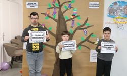 Muğla'da çoraplar farkındalık için boyandı