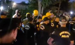 Bakanlık önünde madencilere polis müdahalesi