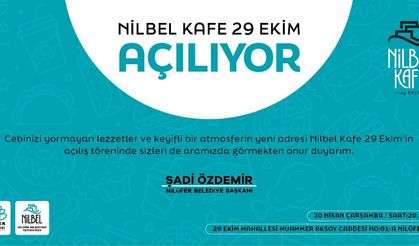 NİLBEL KAFE 29 EKİM AÇILIŞ DAVETİ