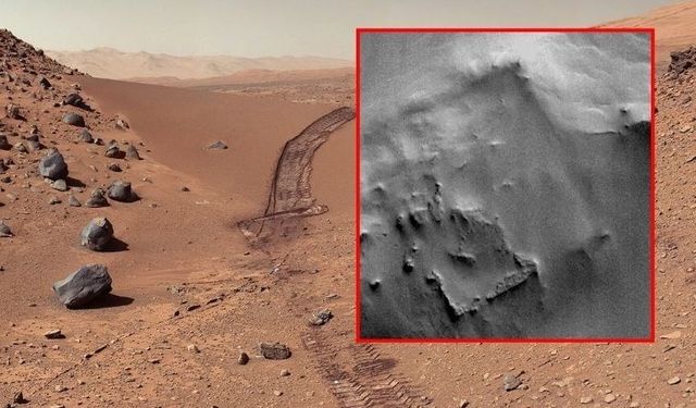 NASA tarafandan Mars'ta görüntülenen ilginç kare yapı...