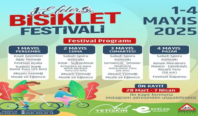Efeler 1-4 Mayıs tarihlerine gerçekleşecek Bisiklet Festivali’ne hazırlanıyor