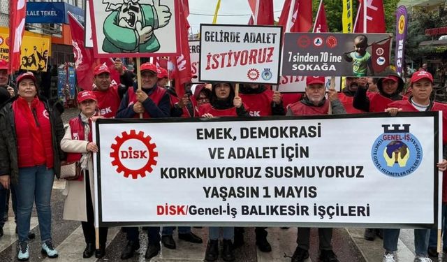 DİSK/Genel-İş Balıkesir’de 1 Mayıs’ı 9 ayrı noktada andı