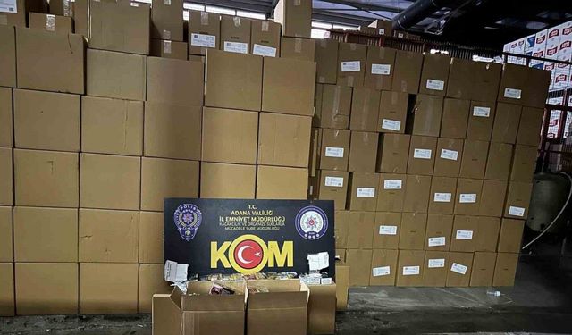 Adana’da 13 milyon liralık makaron ele geçirildi