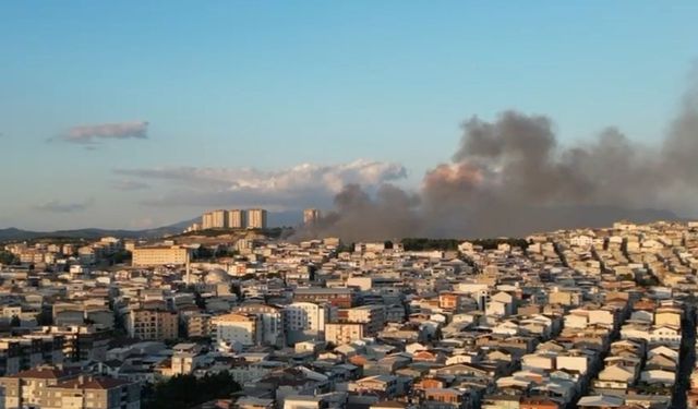 Bursa’da çöplükteki yangın şehrin her yerinden görüldü