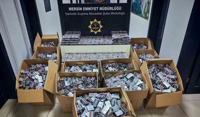 Dronla takip edilen kamyonette 332 bin adet sentetik ecza ele geçirildi