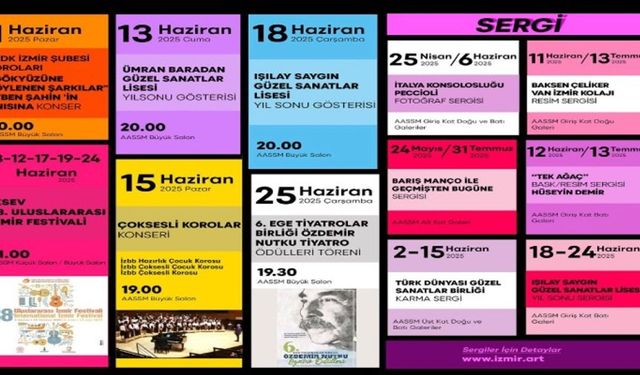 İzmir AASSM, haziran etkinlikleriyle sanatseverleri bekliyor
