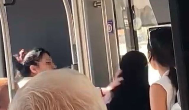 Otobüste tesettürlü kadına hakaret: Arbede yaşandı