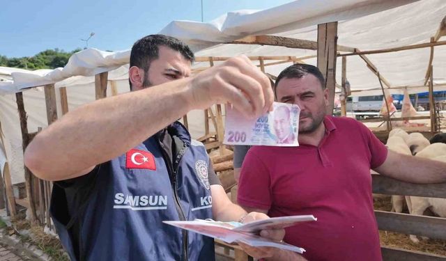 Samsun polisi hayvan pazarlarında sahte paraya karşı uyardı