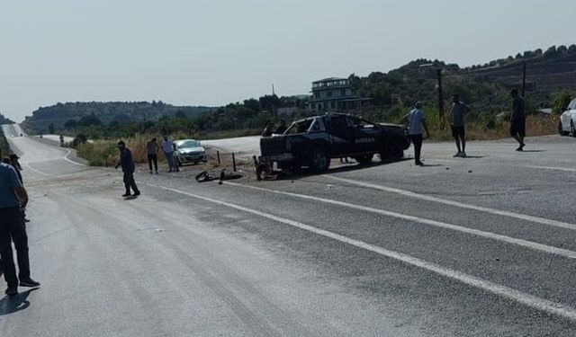 Takla atan kamyonette 1 ölü, 2 yaralı