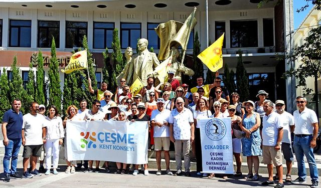 Çeşme'de STK'lardan DSİ'ye çağrı: "Vanaları aç"