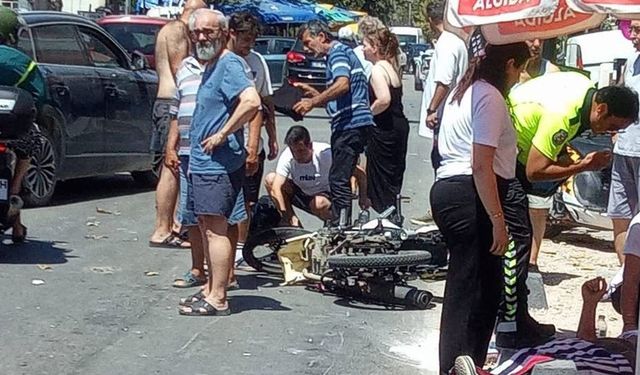 Erdek’te motosikletler çarpıştı: 2 yaralı