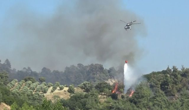 Manisa’daki alevlere 5 uçak ve 7 helikopterle müdahale