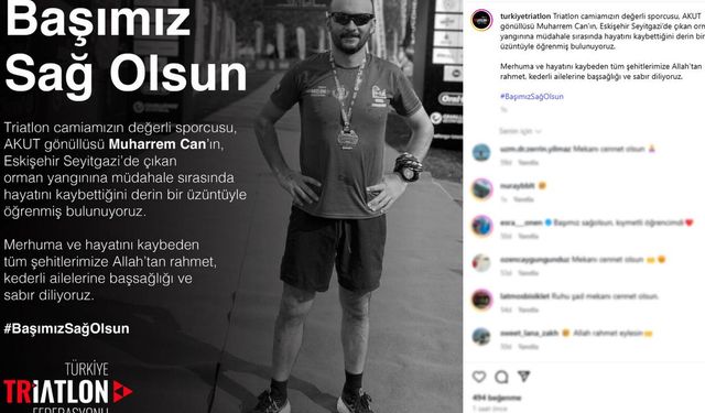 Triatlon sporcusu Eskişehir yangınında şehit oldu