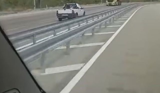 Kilometrelerce yolu ters şeritten gitti