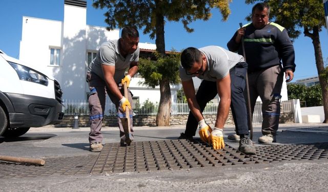 Bodrum'da mazgal ve yağmur suyu hatti temizliği sürüyor
