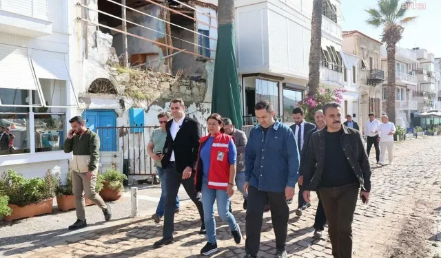 CHP heyeti'nden Foça'ya dayanışma ziyareti