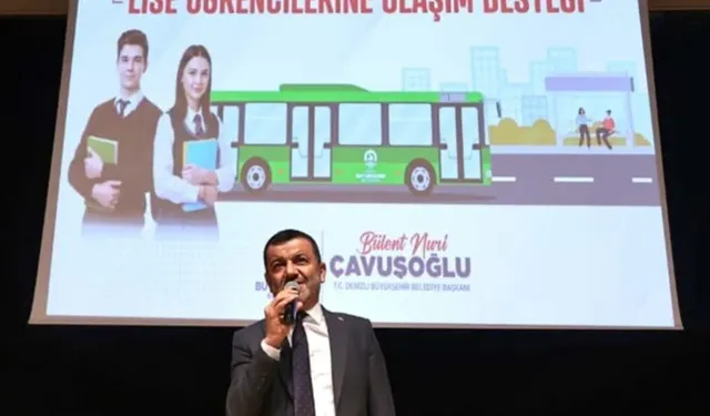 Denizli Büyükşehir'den liselilere ulaşım desteği