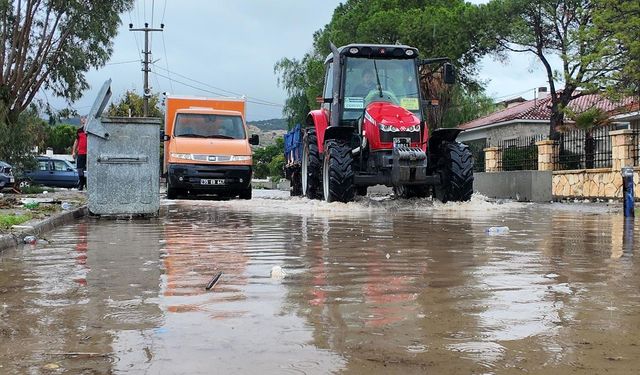 Foça'da yağış rekoru kırıldı!