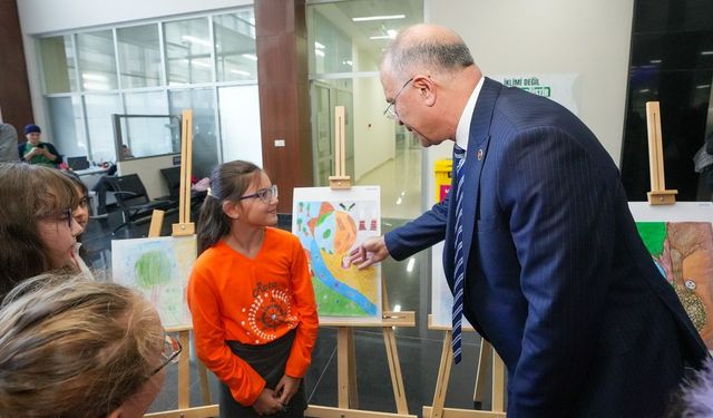 Gaziemirli çocuklar su krizine dikkat çekti