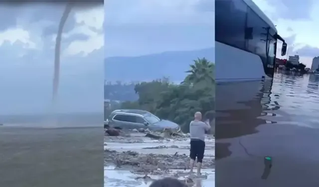 Hatay'da sağanak yağış: 25 kişi minibüste mahsur kaldı!