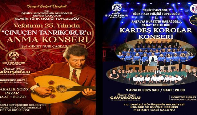 Denizli Büyükşehir'den sanat dolu iki gece