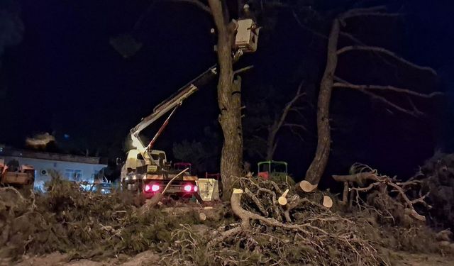 Efeler Belediyesi kuvvetli fırtına ve sağanağa karşı sahada