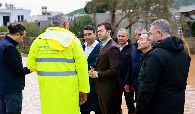 Belediye Başkanı Mandalinci su taşkınlarını yerinde inceledi