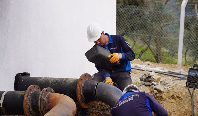 Milas ilçesi Bafa Mahallesi'ndeki içme suyu deposu yenilendi