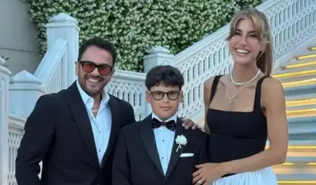 Çağla Şıkel ve Emre Altuğ oğullarının mezuniyetinde