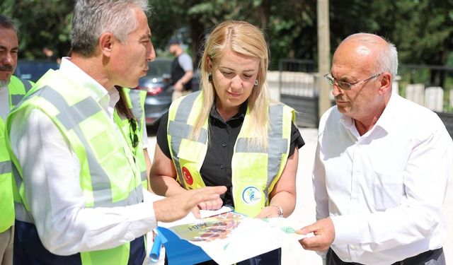Merkezefendi' de yol çalışmaları sürüyor