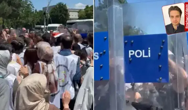 Öğretmenlerin yürüyüşüne polis müdahalesi