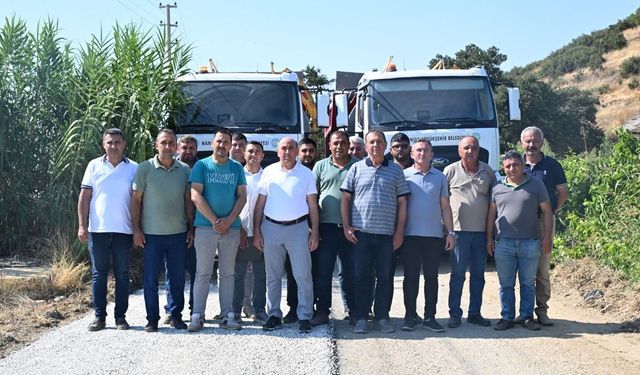 Sarıgöl'de Üzüm Hasadı Öncesi Üreticilerin Yolu Yenileniyor
