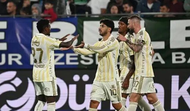 Fenerbahçe, Rize deplasmanında 3 golle kazandı