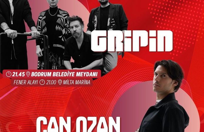 Bodrum'da 30 Ağustos Coşkusu Gripin ve Can Ozan'la Yaşanacak