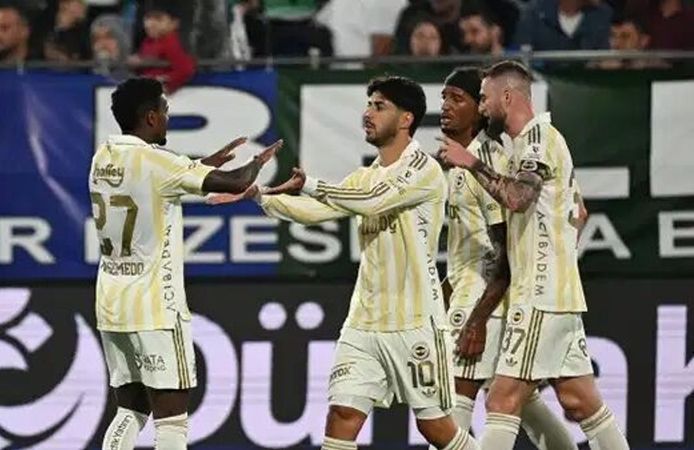 Fenerbahçe, Rize deplasmanında 3 golle kazandı