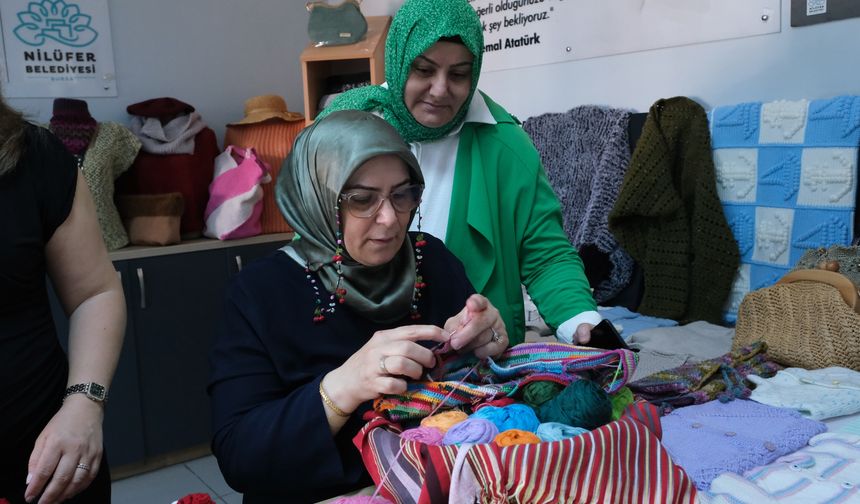 Çalılı kadınlar el emeklerini sergiledi