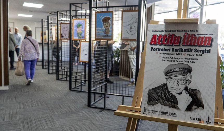 Karşıyaka’da Attila İlhan’ın 100. yaşına özel karikatür sergisi