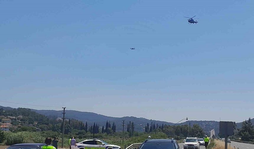 Muğla’da dron ve helikopter destekli trafik denetimi