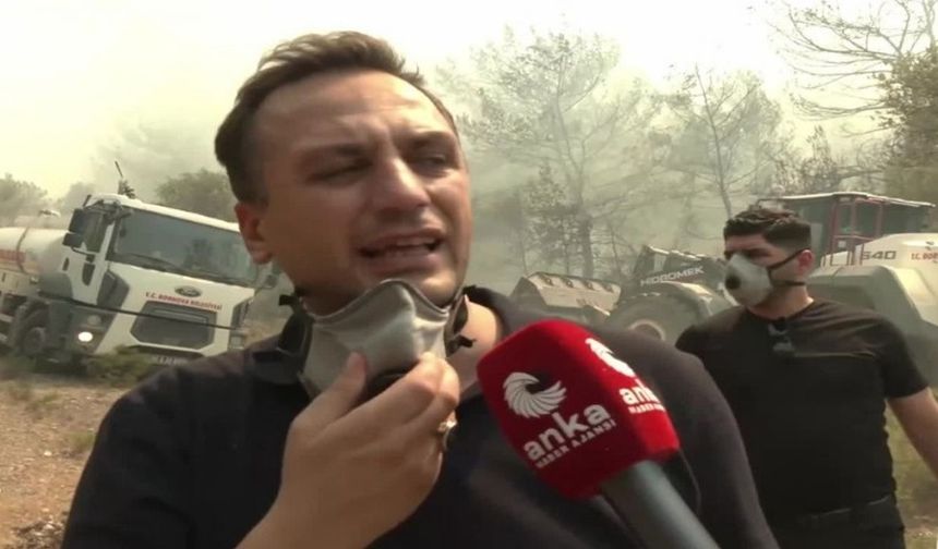 Başkan Eşki yangın bölgesinde: Hava inanılmaz sıcak ve rüzgar sürekli yön değiştiriyor