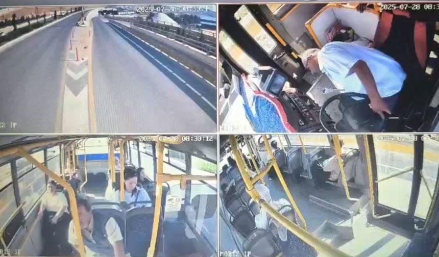 Direksiyon başında kalp krizi geçiren halk otobüsü şoförü hayatını kaybetti
