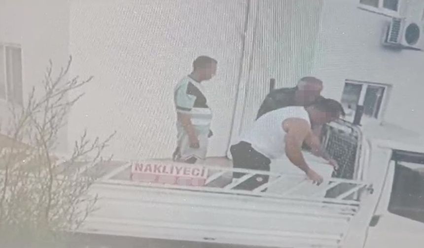 Uzaklaştırma kararına rağmen eve gelip 3,5 dakikada tüm eşyaları götürdü