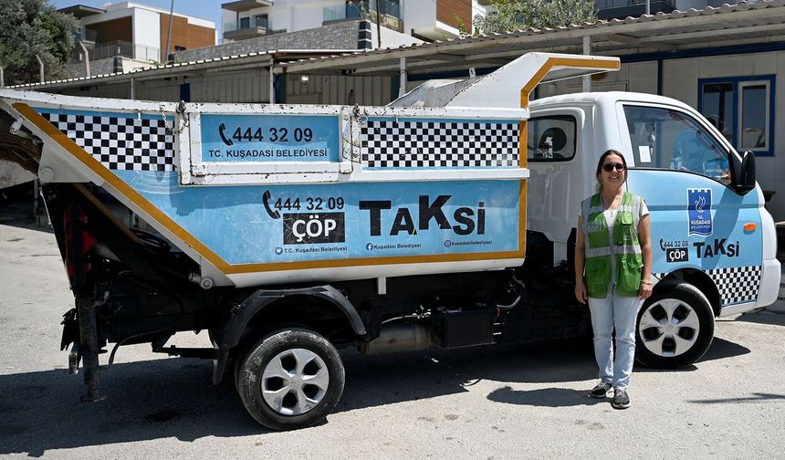 Kuşadası’nın yeni kahramanı: Alo Çöp Taksi
